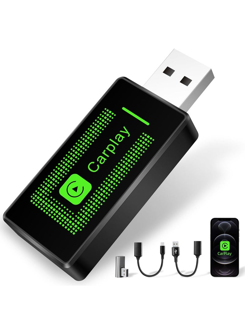 محول Carplay اللاسلكي لـ iPhone ، ترقية 2024 ، عصا USB CarPlay اللاسلكية ، سهلة التوصيل واللعب ، متوافقة مع السيارات من 2016 و iPhone iOS 10 + - Image 1